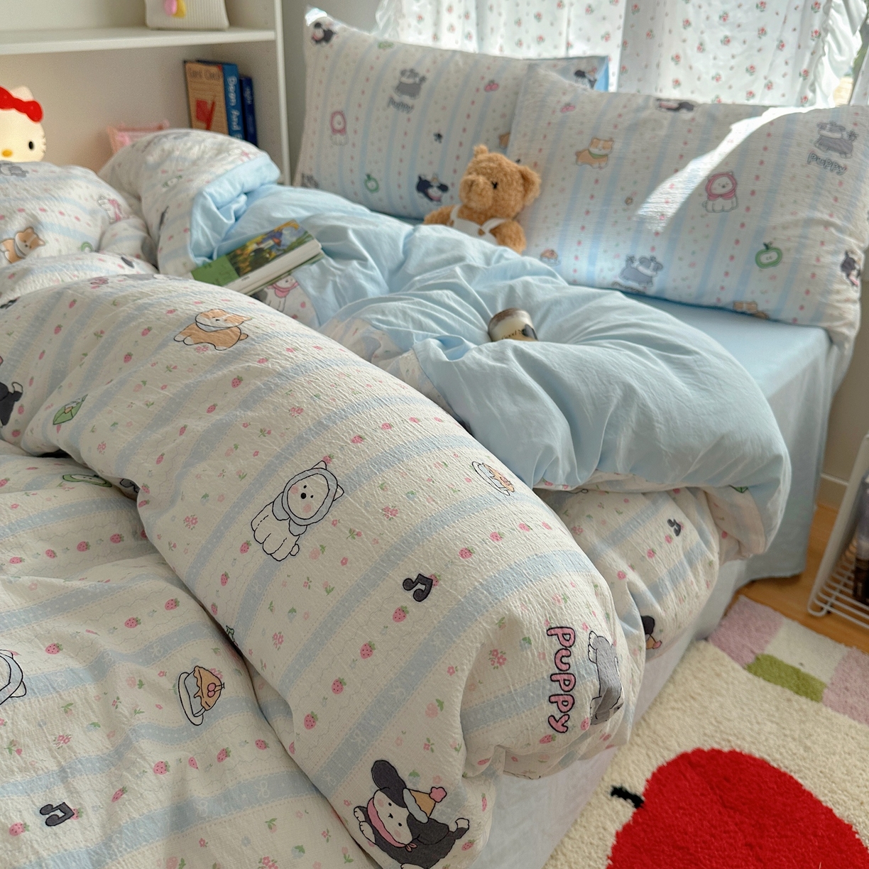 91家纺网 家纺一手货源 找家纺 （总）顾里家纺 2025新款韩系奶萌云朵棉四件套