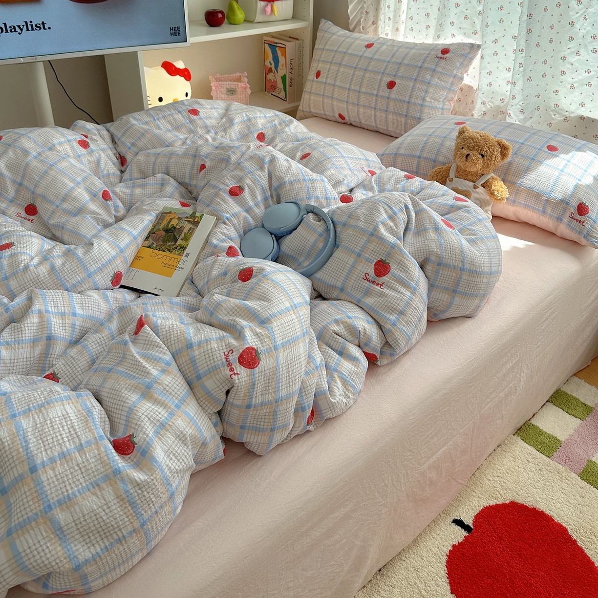 91家纺网 家纺一手货源 找家纺 （总）顾里家纺 2025新款韩系奶萌云朵棉四件套