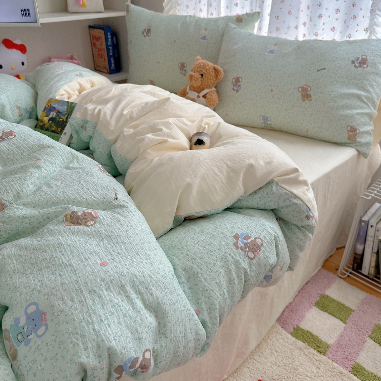 顾里家纺 2025新款韩系奶萌云朵棉四件套 塔小象