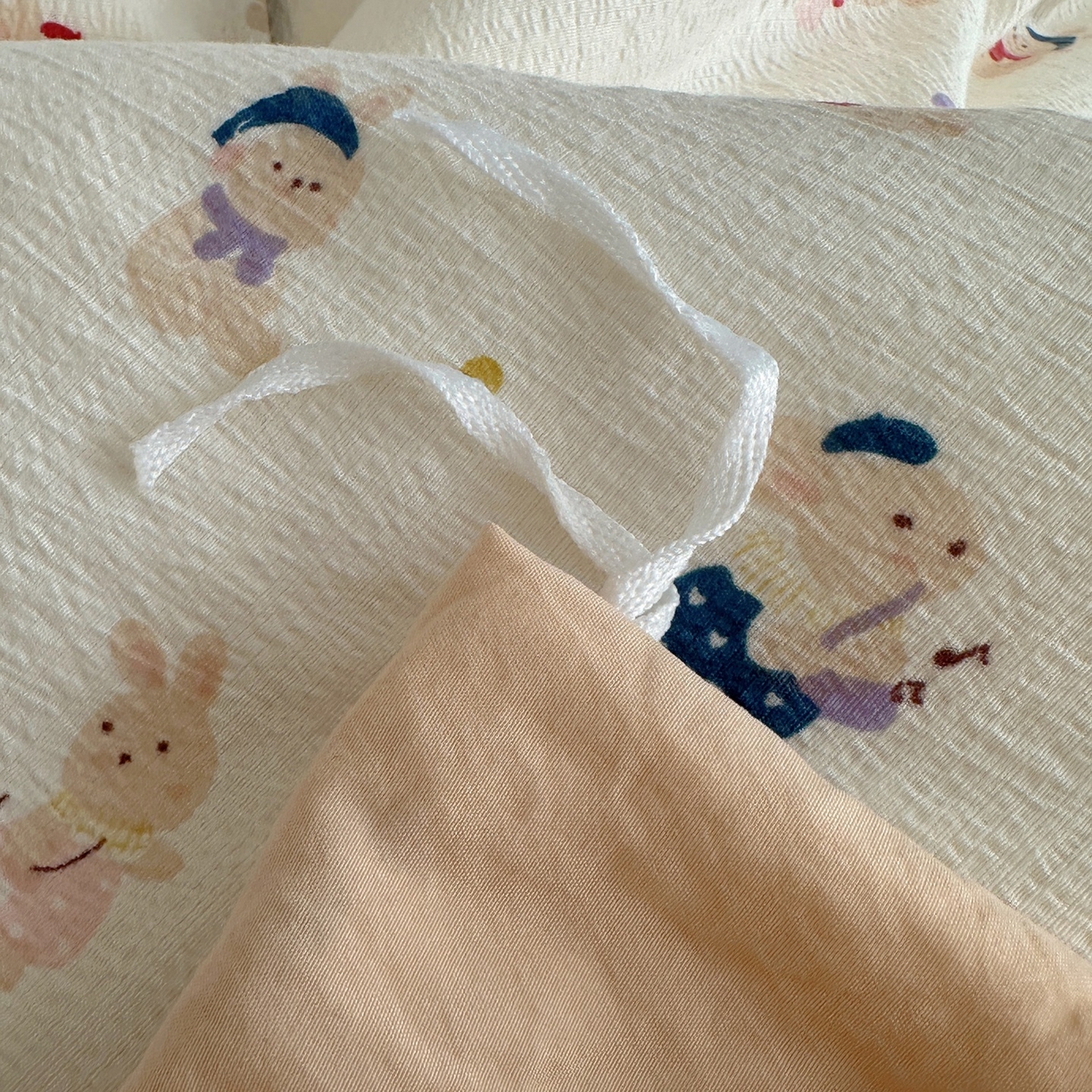 91家纺网 家纺一手货源 找家纺 顾里家纺 2025新款韩系奶萌云朵棉四件套 小甜兔兔