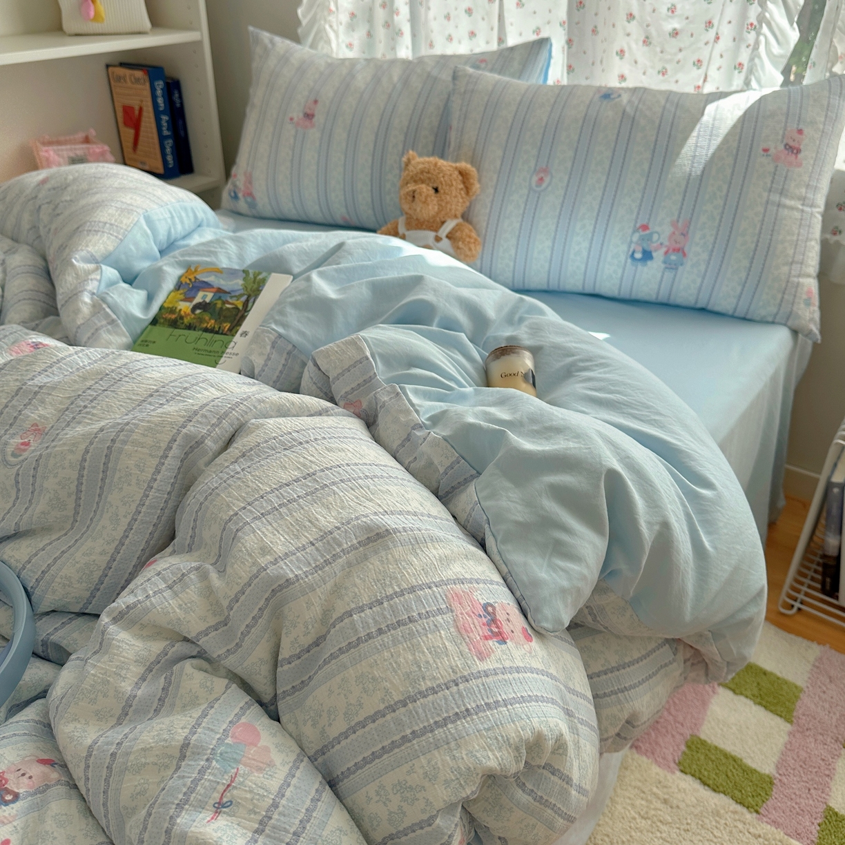 91家纺网 家纺一手货源 找家纺 （总）顾里家纺 2025新款韩系奶萌云朵棉四件套