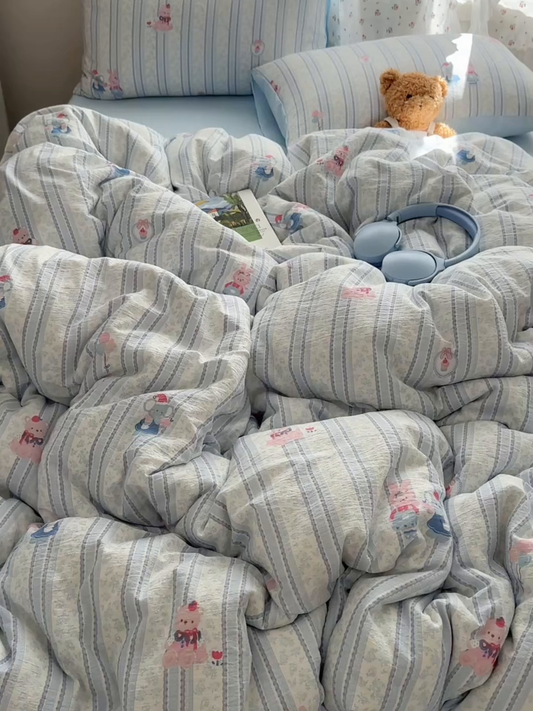 91家纺网 家纺一手货源 找家纺 顾里家纺 2025新款韩系奶萌云朵棉四件套 甜心兔酱