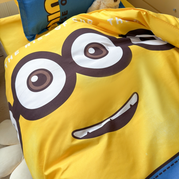 91家纺网 家纺一手货源 找家纺 乐居坊 2025新款开学季亲肤棉透气印花芦荟棉四件套（宿舍床） 大眼萌