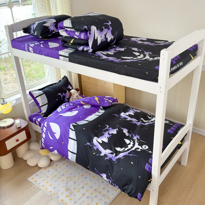 91家纺网 家纺一手货源 找家纺 乐居坊 2025新款开学季亲肤棉透气印花芦荟棉四件套（宿舍床） 恶魔之眼