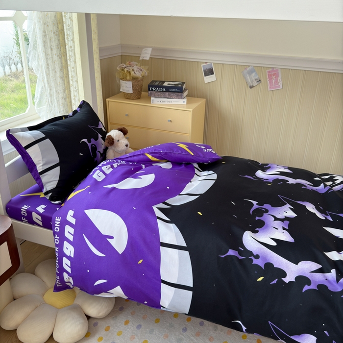 91家纺网 家纺一手货源 找家纺 乐居坊 2025新款开学季亲肤棉透气印花芦荟棉四件套（宿舍床） 恶魔之眼