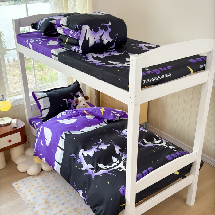 91家纺网 家纺一手货源 找家纺 乐居坊 2025新款开学季亲肤棉透气印花芦荟棉四件套（宿舍床） 恶魔之眼