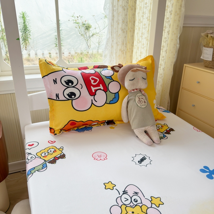 91家纺网 家纺一手货源 找家纺 乐居坊 2025新款开学季亲肤棉透气印花芦荟棉四件套（宿舍床） 好伙伴