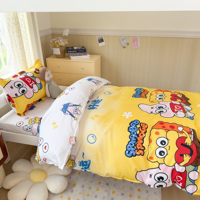 91家纺网 家纺一手货源 找家纺 乐居坊 2025新款开学季亲肤棉透气印花芦荟棉四件套（宿舍床） 好伙伴