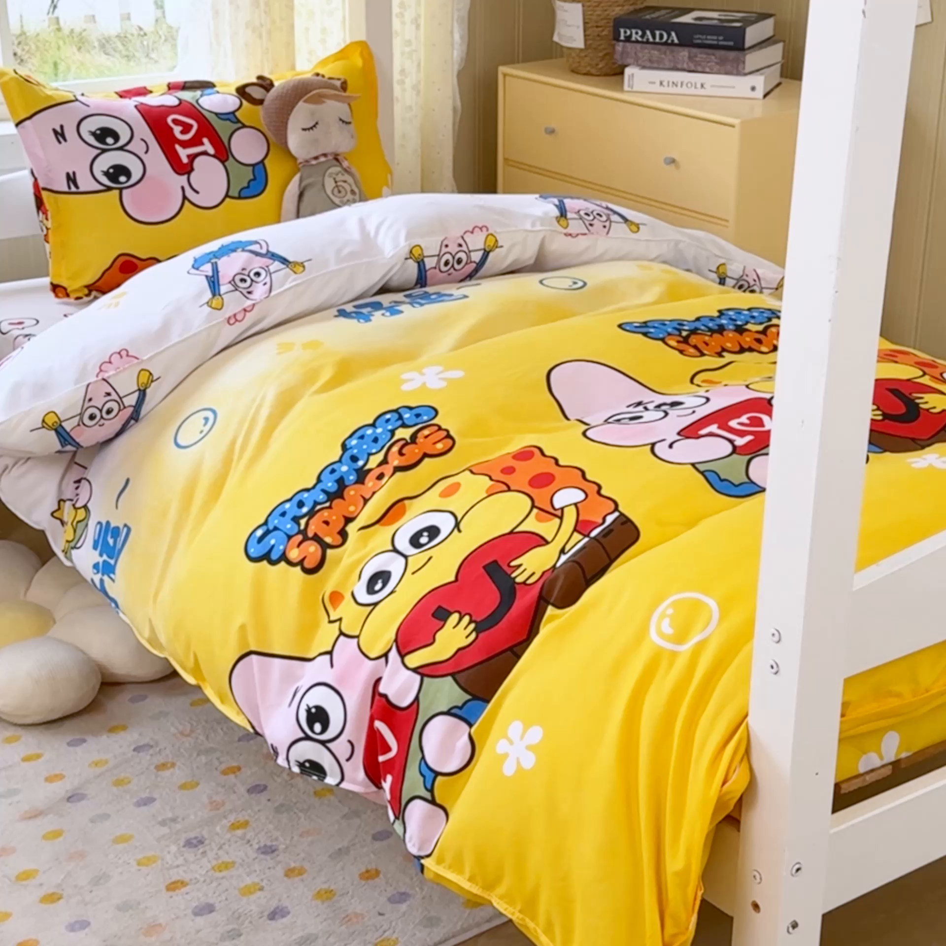 91家纺网 家纺一手货源 找家纺 乐居坊 2025新款开学季亲肤棉透气印花芦荟棉四件套（宿舍床） 好伙伴