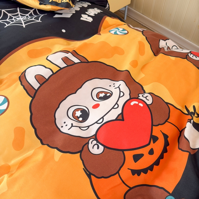 91家纺网 家纺一手货源 找家纺 乐居坊 2025新款开学季亲肤棉透气印花芦荟棉四件套（宿舍床） 拉布布