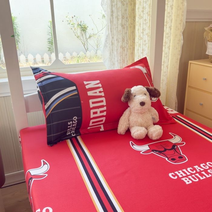 91家纺网 家纺一手货源 找家纺 乐居坊 2025新款开学季亲肤棉透气印花芦荟棉四件套（宿舍床） 篮球之神-客