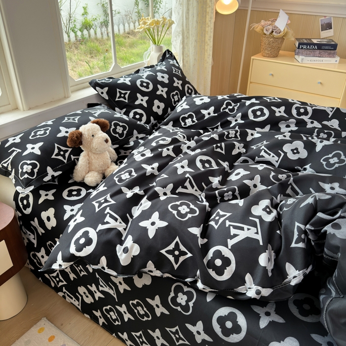 91家纺网 家纺一手货源 找家纺 乐居坊 2025新款开学季亲肤棉透气印花芦荟棉四件套（大床） 超级明星