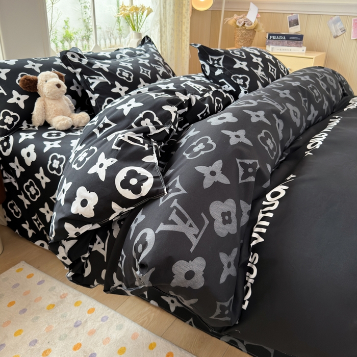 乐居坊 2025新款开学季亲肤棉透气印花芦荟棉四件套（大床） 超级明星