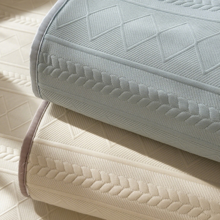 91家纺网 家纺一手货源 找家纺 莱家富 2025新款A类柔感彩绒棉夹棉床笠三件套床笠单件单床笠-素菱笺系列 组合图