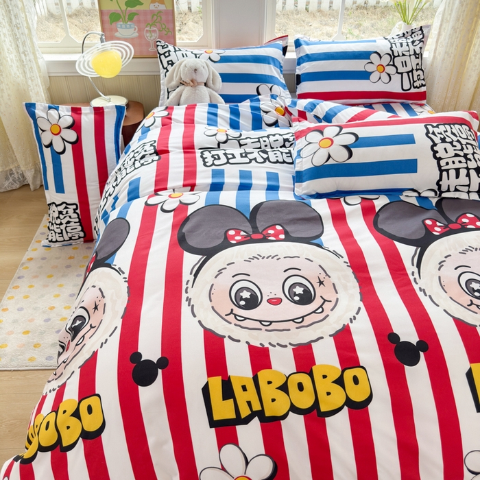 91家纺网 家纺一手货源 找家纺 乐居坊 2025新款开学季亲肤棉透气印花芦荟棉四件套（大床） 潮流前线