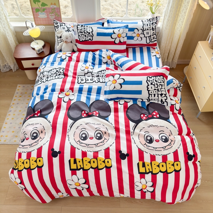 91家纺网 家纺一手货源 找家纺 乐居坊 2025新款开学季亲肤棉透气印花芦荟棉四件套（大床） 潮流前线