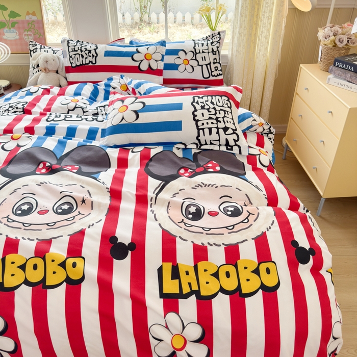 91家纺网 家纺一手货源 找家纺 乐居坊 2025新款开学季亲肤棉透气印花芦荟棉四件套（大床） 潮流前线