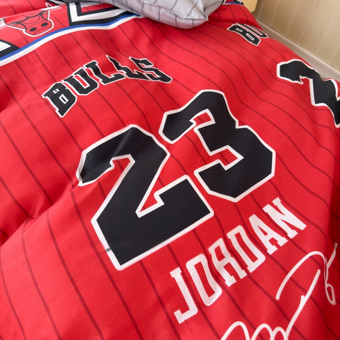 91家纺网 家纺一手货源 找家纺 乐居坊 2025新款开学季亲肤棉透气印花芦荟棉四件套（宿舍床） 篮球之神-主