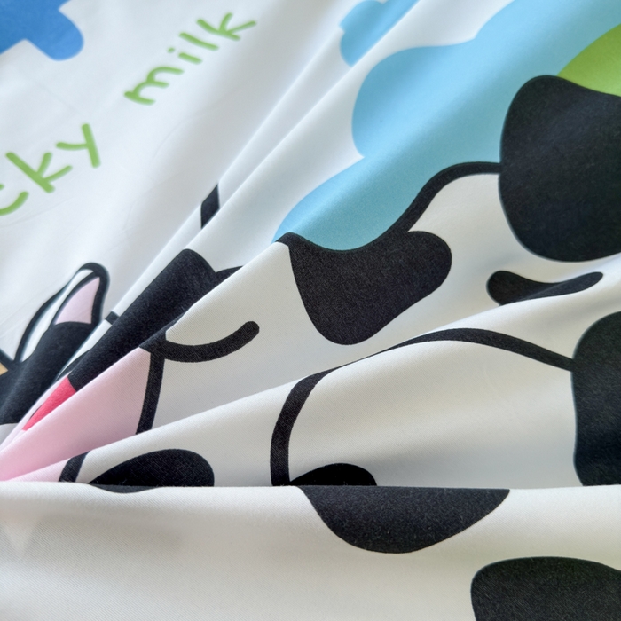 91家纺网 家纺一手货源 找家纺 乐居坊 2025新款开学季亲肤棉透气印花芦荟棉四件套（大床） 纯牛马