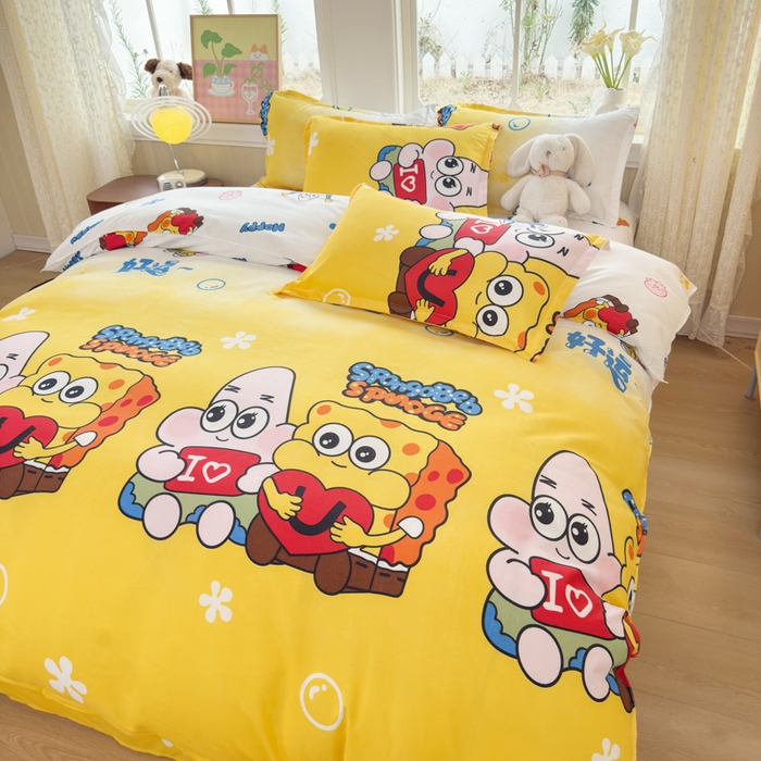 91家纺网 家纺一手货源 找家纺 乐居坊 2025新款开学季亲肤棉透气印花芦荟棉四件套（大床） 好伙伴