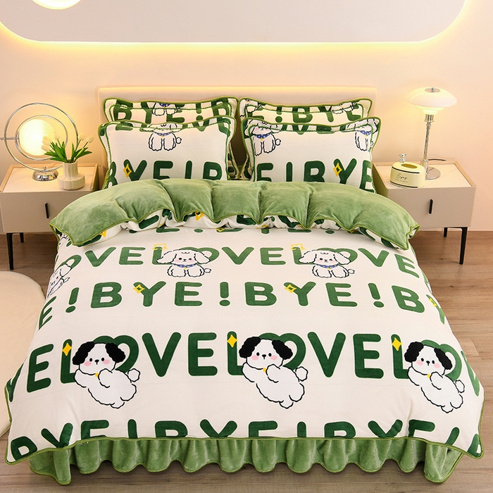 91家纺网 家纺一手货源 找家纺 （总）绒宴2025新230克特厚款印花牛奶绒被套法莱绒金貂被套单件