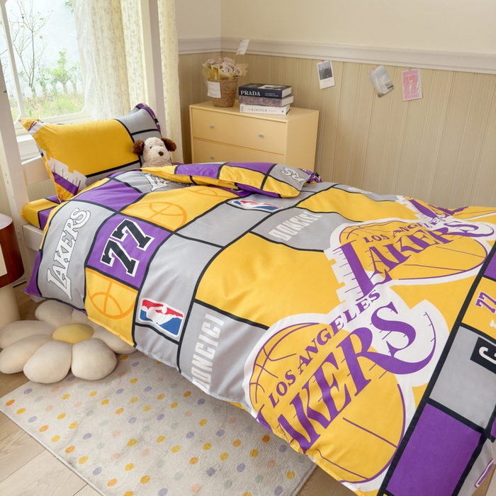 91家纺网 家纺一手货源 找家纺 乐居坊 2025新款开学季亲肤棉透气印花芦荟棉四件套（宿舍床） 洛城之星