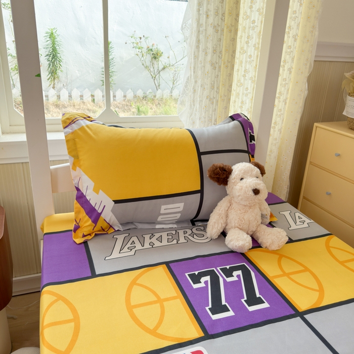 91家纺网 家纺一手货源 找家纺 乐居坊 2025新款开学季亲肤棉透气印花芦荟棉四件套（宿舍床） 洛城之星