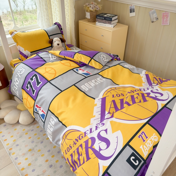 乐居坊 2025新款开学季亲肤棉透气印花芦荟棉四件套（宿舍床） 洛城之星