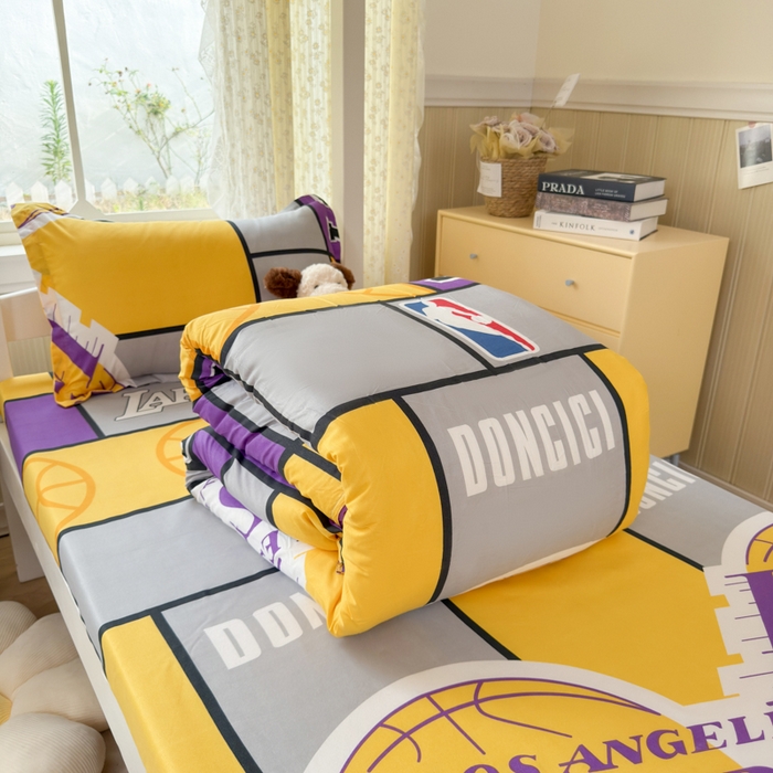 91家纺网 家纺一手货源 找家纺 乐居坊 2025新款开学季亲肤棉透气印花芦荟棉四件套（宿舍床） 洛城之星