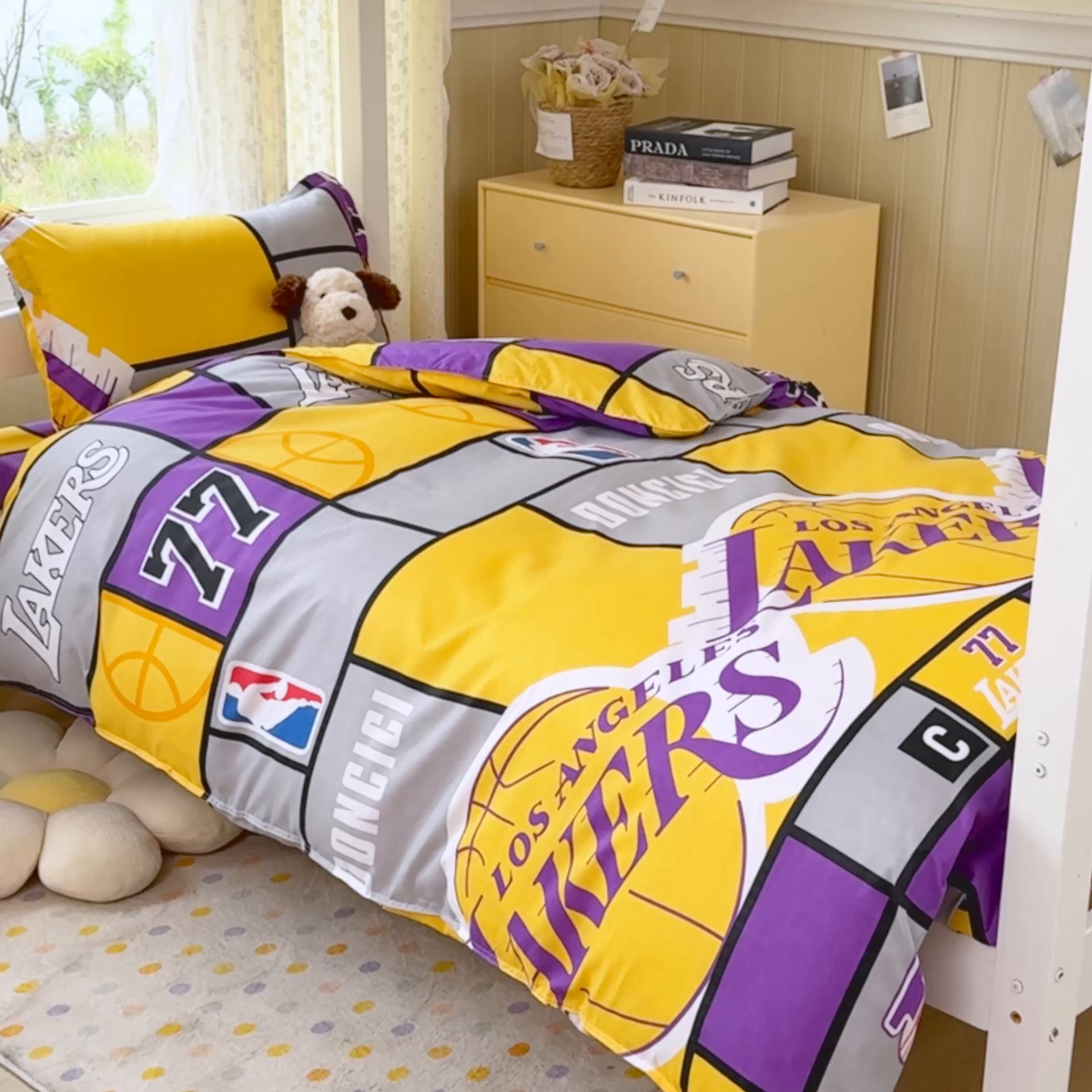 91家纺网 家纺一手货源 找家纺 乐居坊 2025新款开学季亲肤棉透气印花芦荟棉四件套（宿舍床） 洛城之星