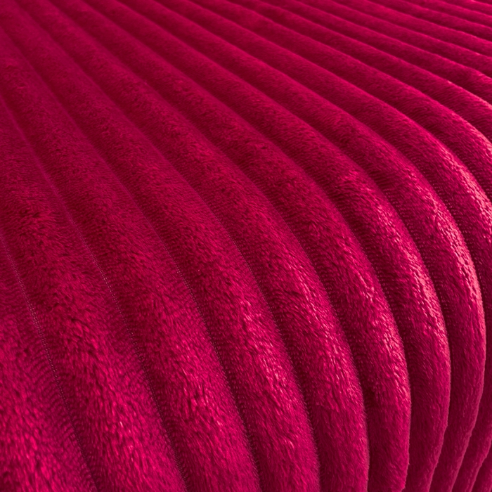 91家纺网 家纺一手货源 找家纺 安琪家纺 2025新款280克直播爆品兔毛绒高克重多功能抽条毛毯盖毯午睡毯跨境外贸 酒红