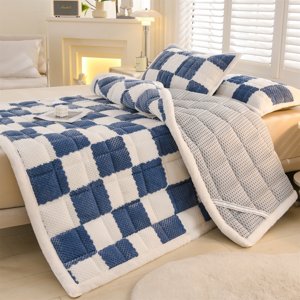 91家纺网 家纺一手货源 找家纺 （总）云木里 2025新款豆豆绒床垫床褥床护垫