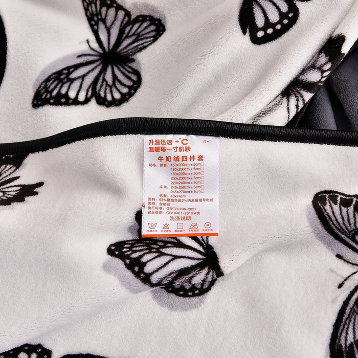 91家纺网 家纺一手货源 找家纺 绒宴 2025新款8.5斤牛奶绒金貂法莱绒床裙款保暖四件套 初遇