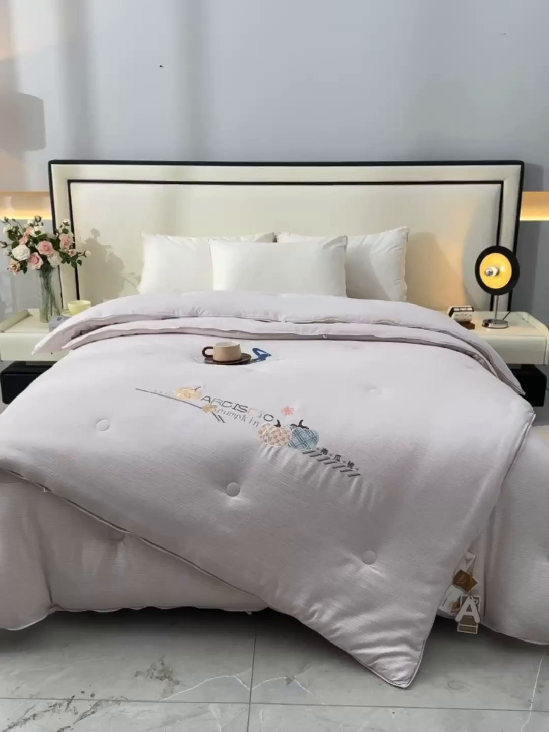 91家纺网 家纺一手货源 找家纺 小牛席业 2025新款南瓜被-二合一子母被系列 南瓜-拉链二合一子母被（粉色）