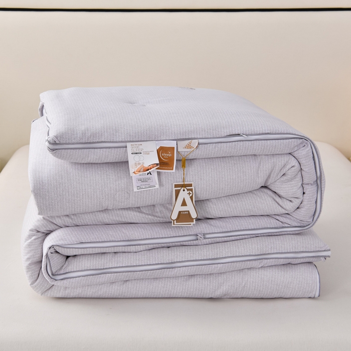 91家纺网 家纺一手货源 找家纺 小牛席业 2025新款南瓜被-二合一子母被系列 南瓜-拉链二合一子母被（灰色）