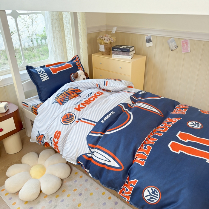 91家纺网 家纺一手货源 找家纺 乐居坊 2025新款开学季亲肤棉透气印花芦荟棉四件套（宿舍床） 纽约之王