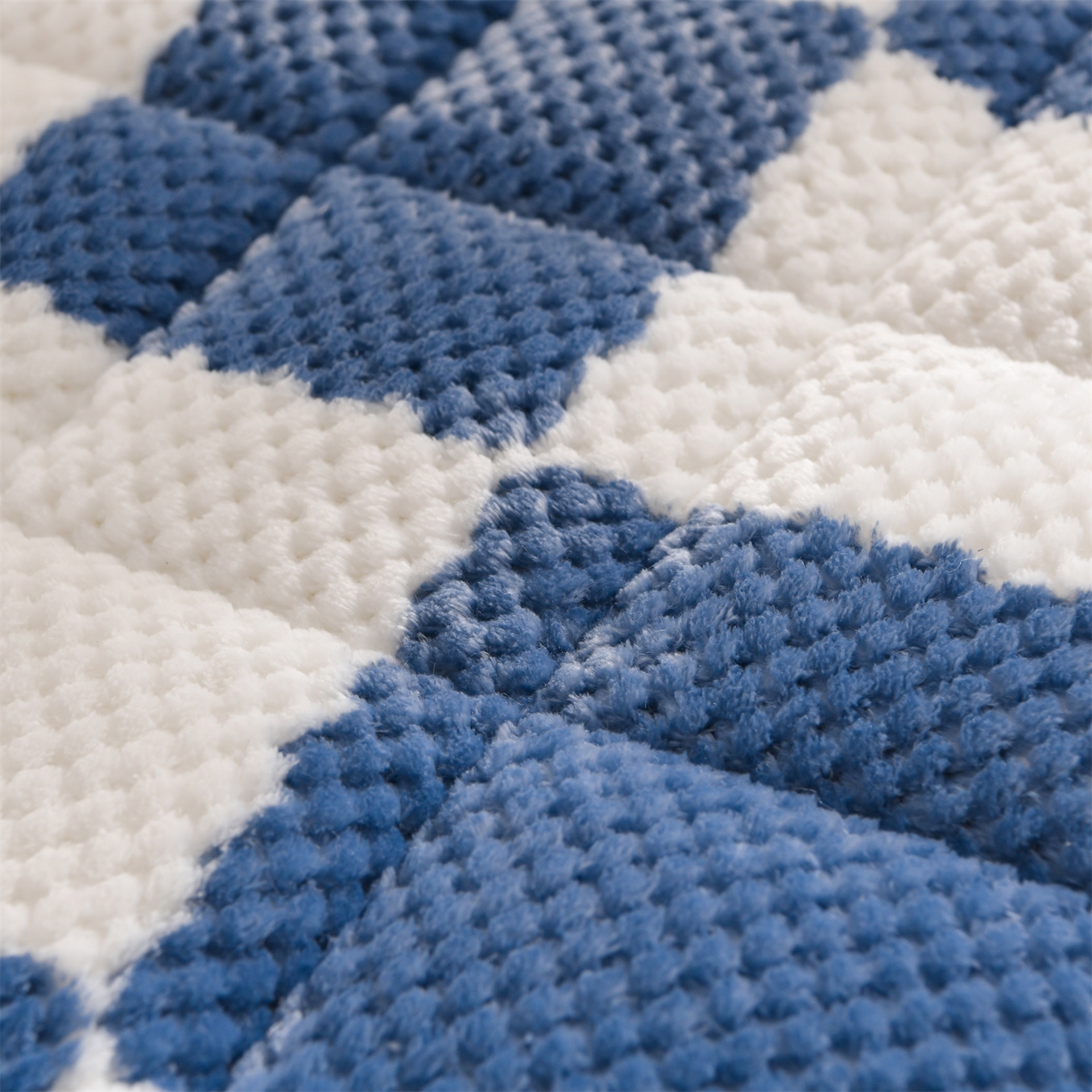 91家纺网 家纺一手货源 找家纺 云木里 2025新款豆豆绒床垫床褥床护垫 雾霾蓝