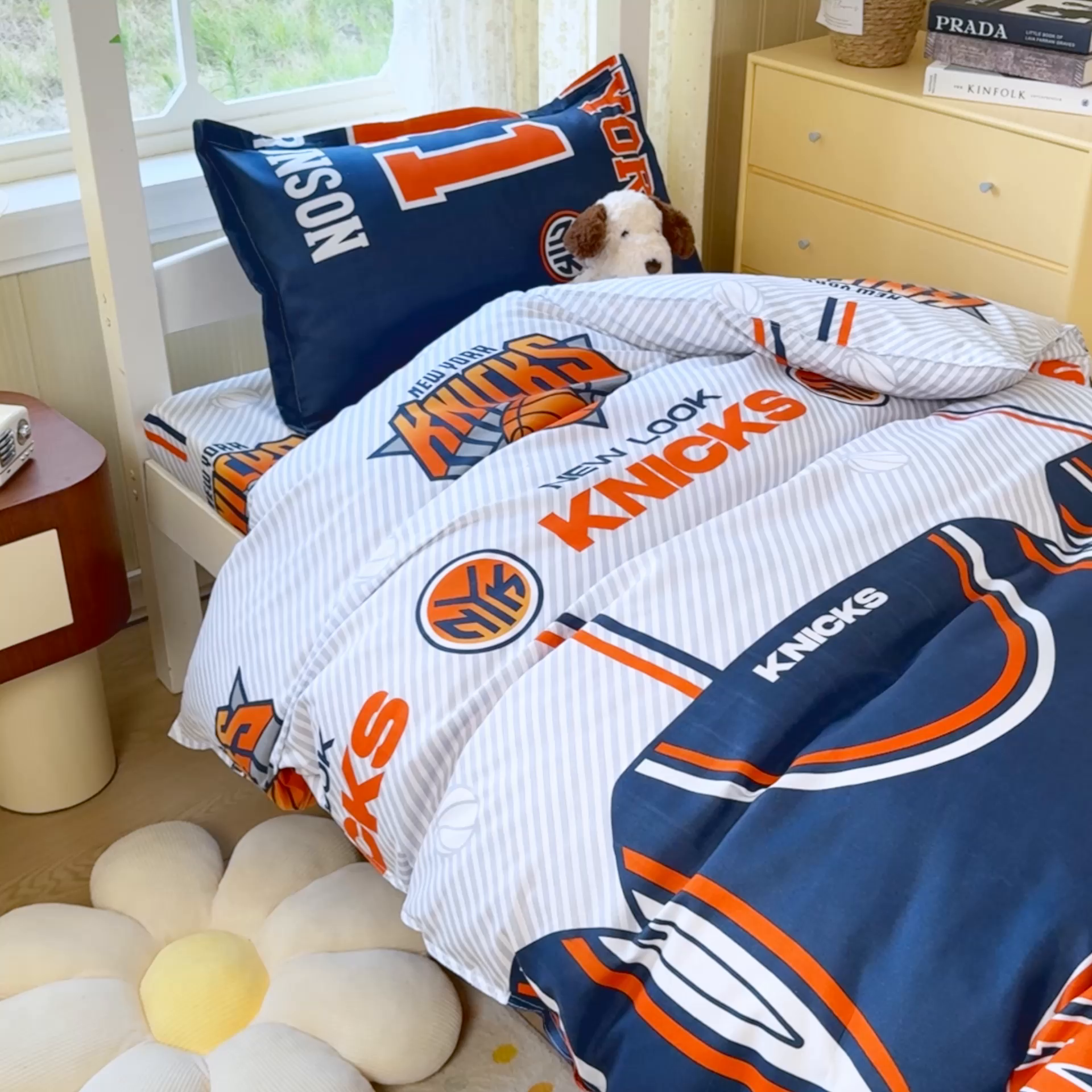 91家纺网 家纺一手货源 找家纺 乐居坊 2025新款开学季亲肤棉透气印花芦荟棉四件套（宿舍床） 纽约之王