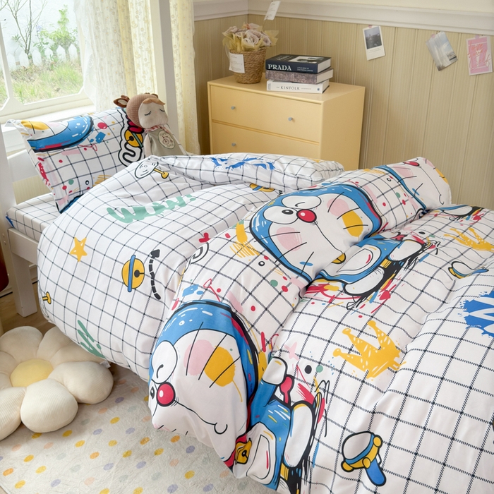 91家纺网 家纺一手货源 找家纺 乐居坊 2025新款开学季亲肤棉透气印花芦荟棉四件套（宿舍床） 时光机