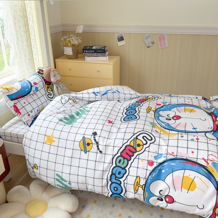 91家纺网 家纺一手货源 找家纺 乐居坊 2025新款开学季亲肤棉透气印花芦荟棉四件套（宿舍床） 时光机