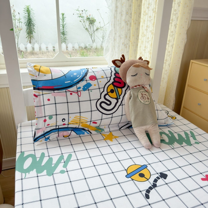 91家纺网 家纺一手货源 找家纺 乐居坊 2025新款开学季亲肤棉透气印花芦荟棉四件套（宿舍床） 时光机