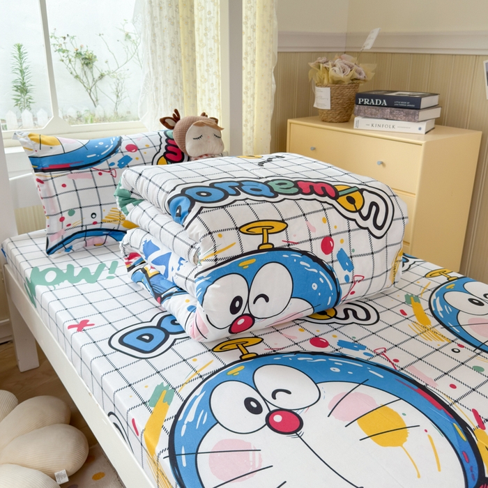 91家纺网 家纺一手货源 找家纺 乐居坊 2025新款开学季亲肤棉透气印花芦荟棉四件套（宿舍床） 时光机