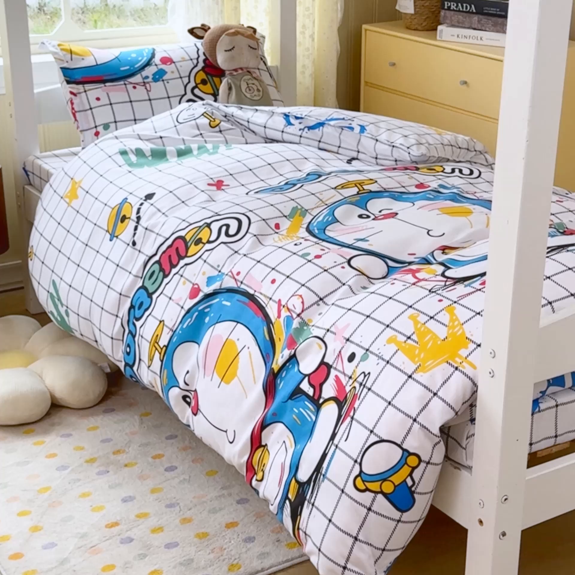 91家纺网 家纺一手货源 找家纺 乐居坊 2025新款开学季亲肤棉透气印花芦荟棉四件套（宿舍床） 时光机