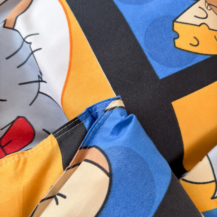 91家纺网 家纺一手货源 找家纺 乐居坊 2025新款开学季亲肤棉透气印花芦荟棉四件套（宿舍床） 汤姆与杰瑞