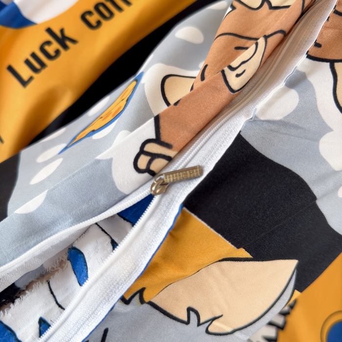 91家纺网 家纺一手货源 找家纺 乐居坊 2025新款开学季亲肤棉透气印花芦荟棉四件套（宿舍床） 汤姆与杰瑞