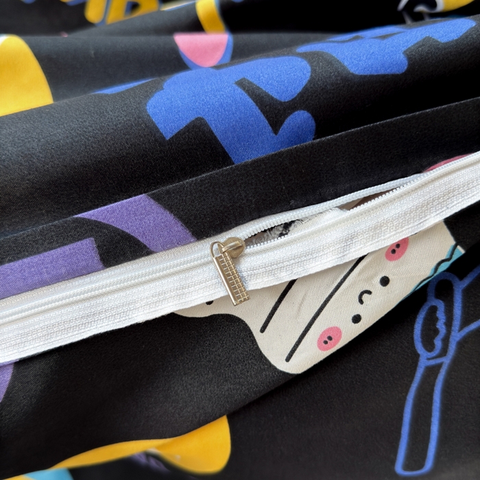 91家纺网 家纺一手货源 找家纺 乐居坊 2025新款开学季亲肤棉透气印花芦荟棉四件套（宿舍床） 五迷老师