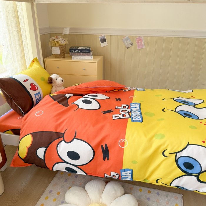 91家纺网 家纺一手货源 找家纺 乐居坊 2025新款开学季亲肤棉透气印花芦荟棉四件套（宿舍床） 小顽童