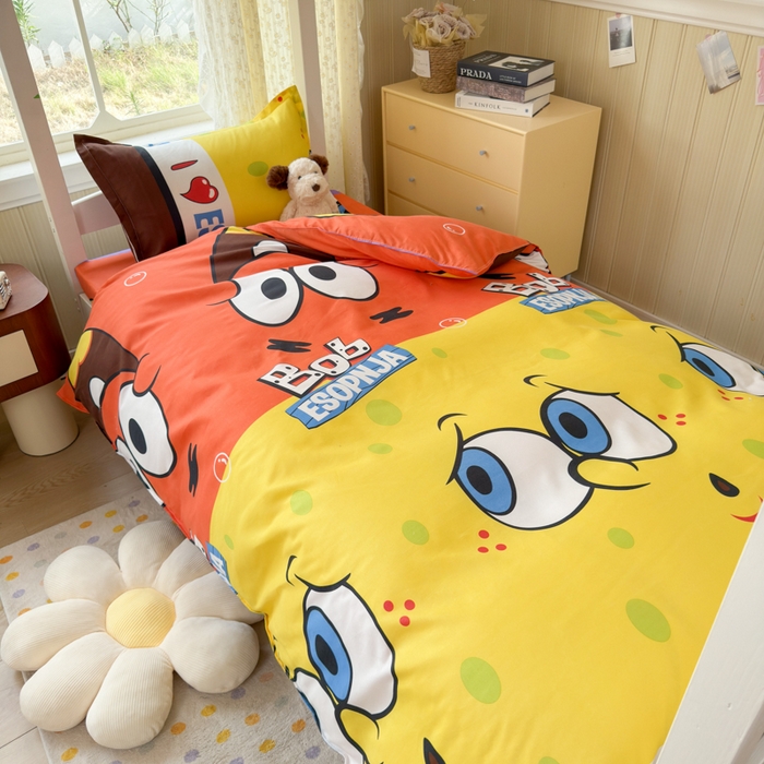 乐居坊 2025新款开学季亲肤棉透气印花芦荟棉四件套（宿舍床） 小顽童