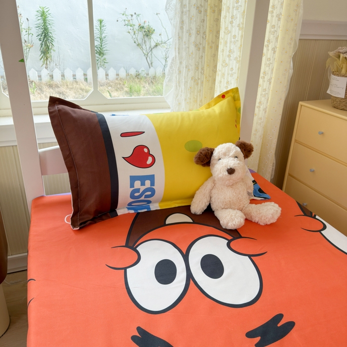 91家纺网 家纺一手货源 找家纺 乐居坊 2025新款开学季亲肤棉透气印花芦荟棉四件套（宿舍床） 小顽童