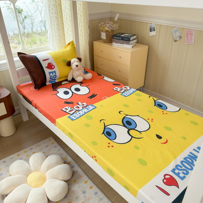 91家纺网 家纺一手货源 找家纺 乐居坊 2025新款开学季亲肤棉透气印花芦荟棉四件套（宿舍床） 小顽童